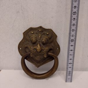 Antike Bronze Türschlag Tierkopf