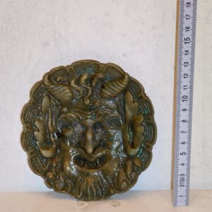 Antike Bronze Relief Satyr