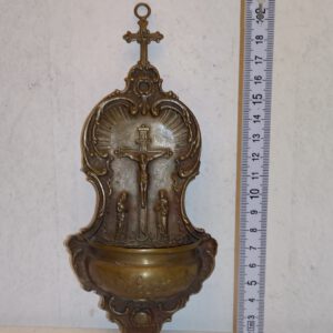 Antike Bronze Weihwasserbecken